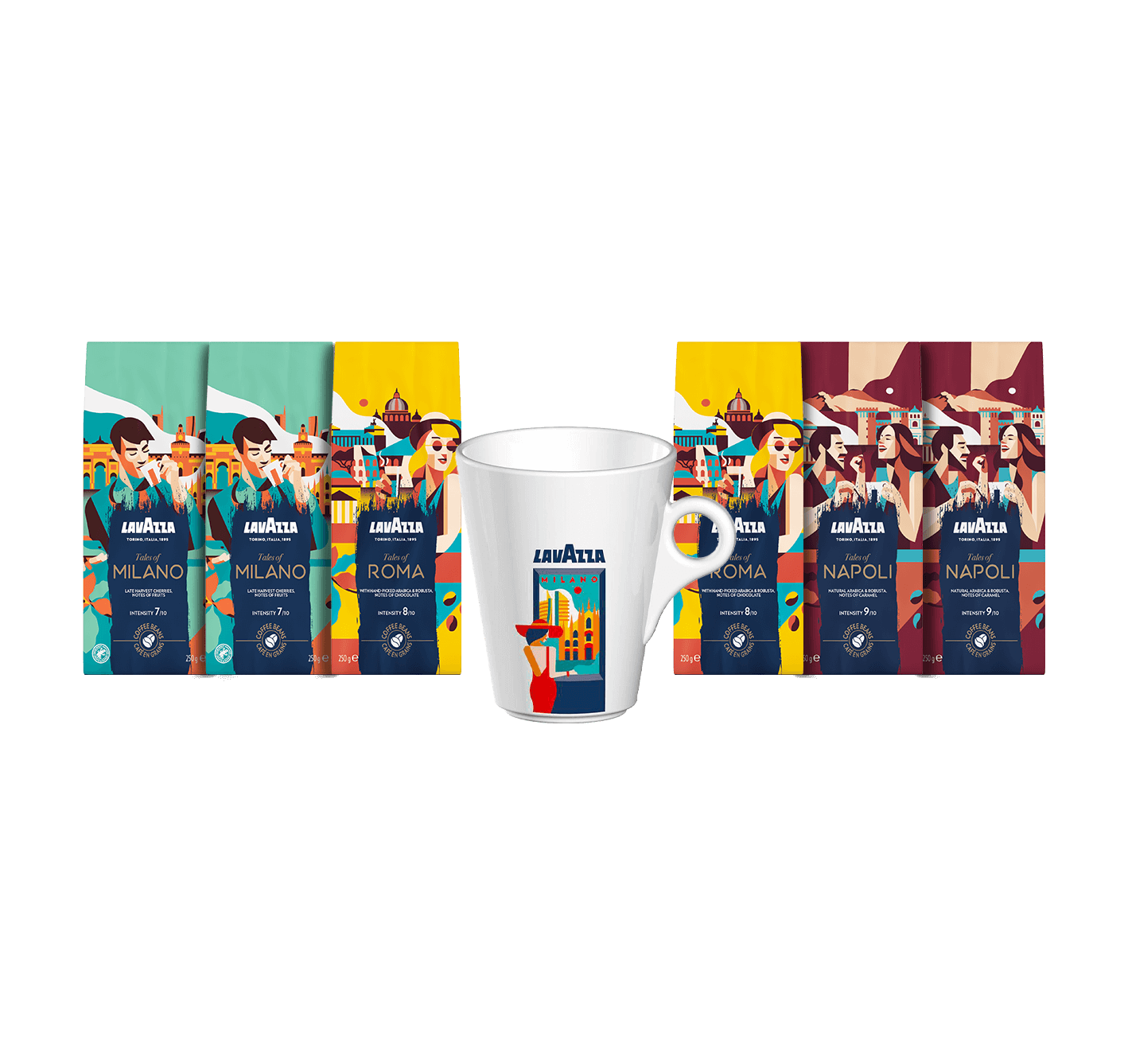 Probierpaket Tales of Italy: 1,5KG Bohnen + Tasse