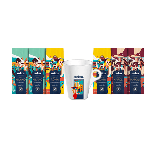 Probierpaket Tales of Italy: 1,5KG Bohnen + Tasse